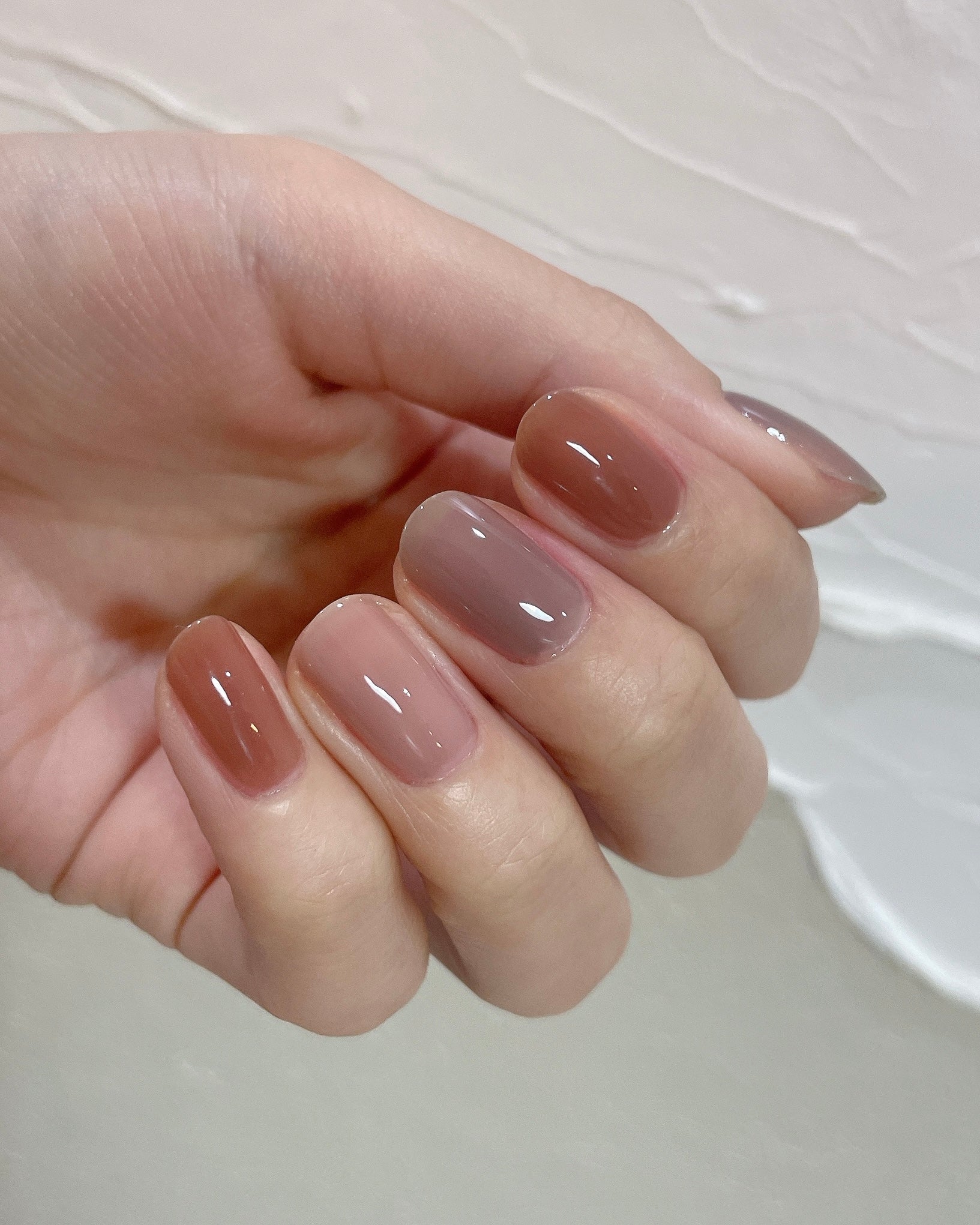 〔 オータムニュアンスネイル 〕