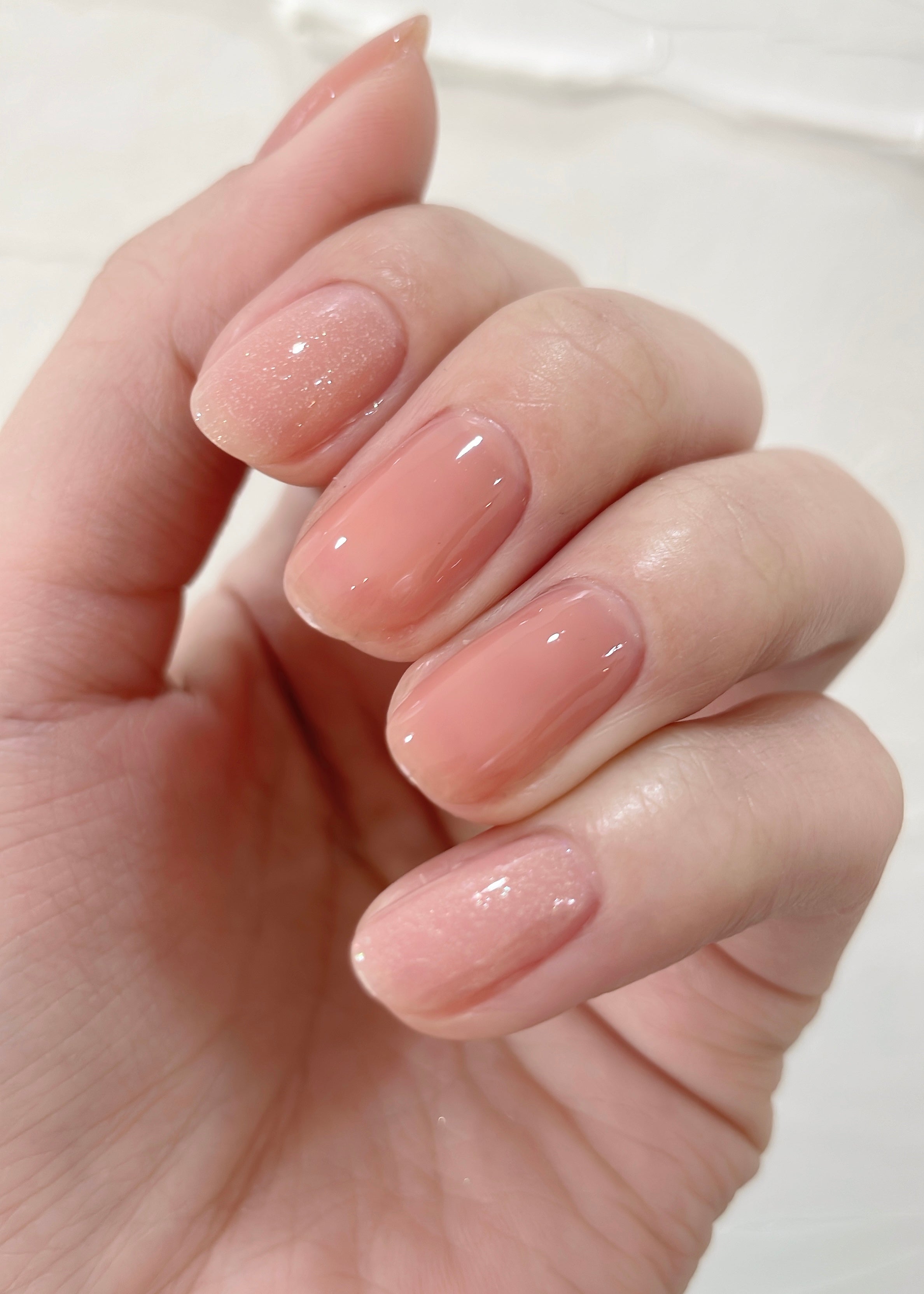 〔 ピーチパールネイル 〕