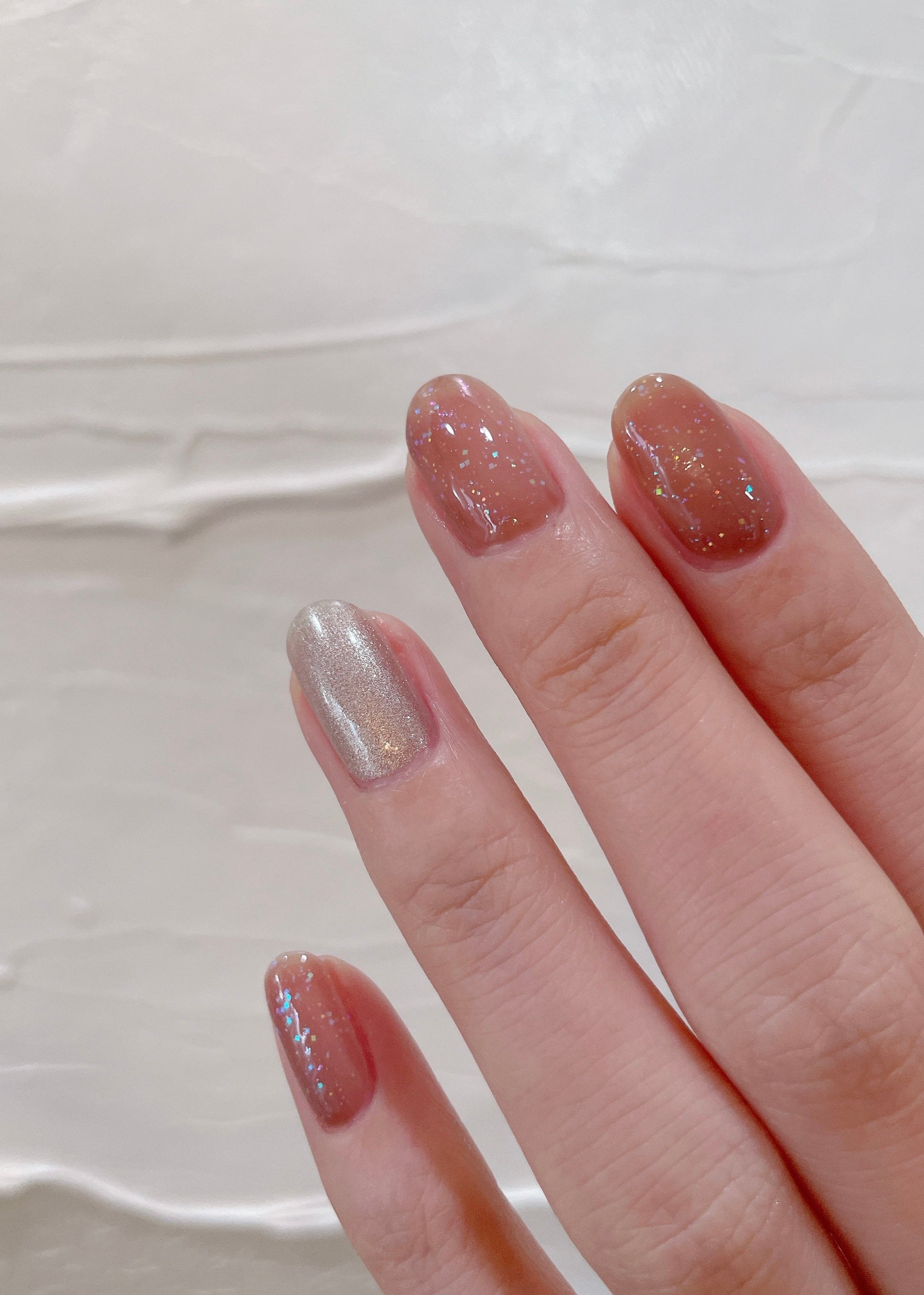 〔 レディッシュシマーネイル 〕