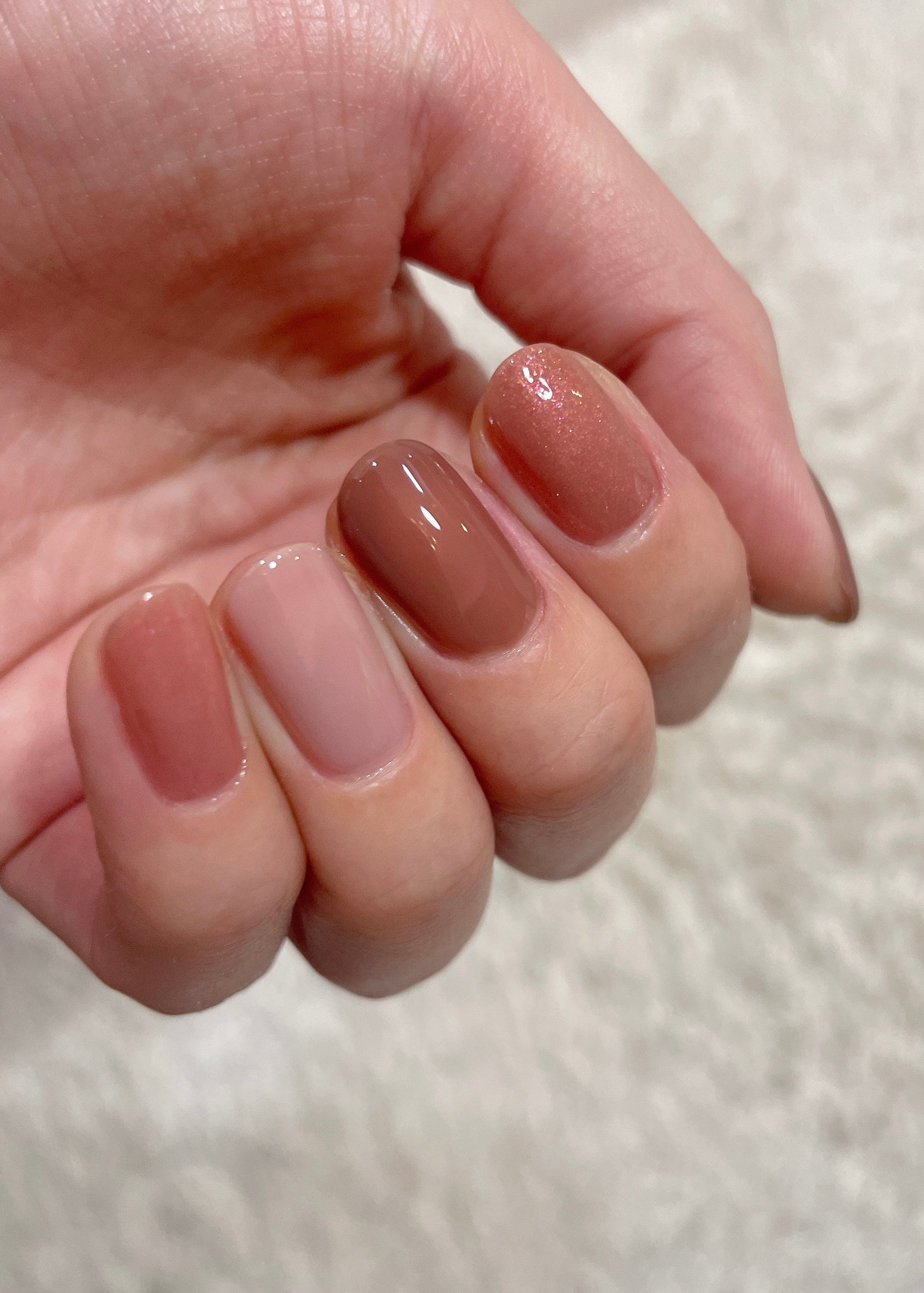 〔 シアーピンクブラウンネイル 〕